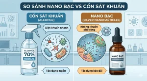 nano bạc vs cồn sát khuẩn