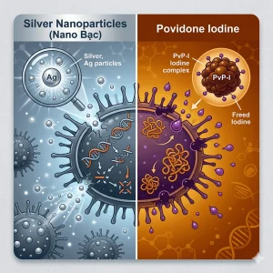 nano bạc vs povidone iodine