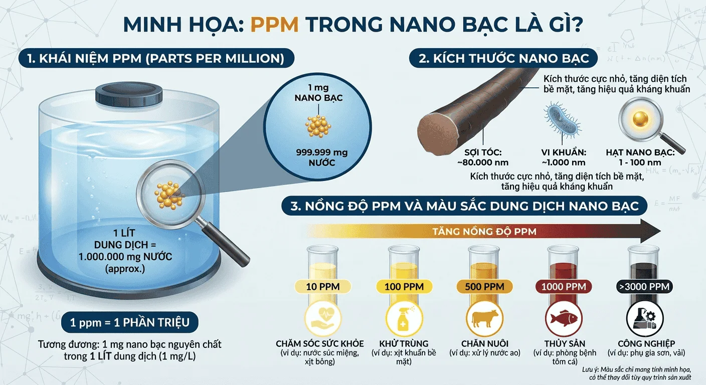ppm trong nano bạc là gì