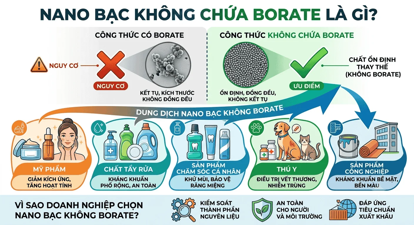 nano bạc không chứa borate