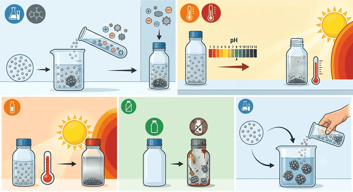 nano bạc bị kết tủa