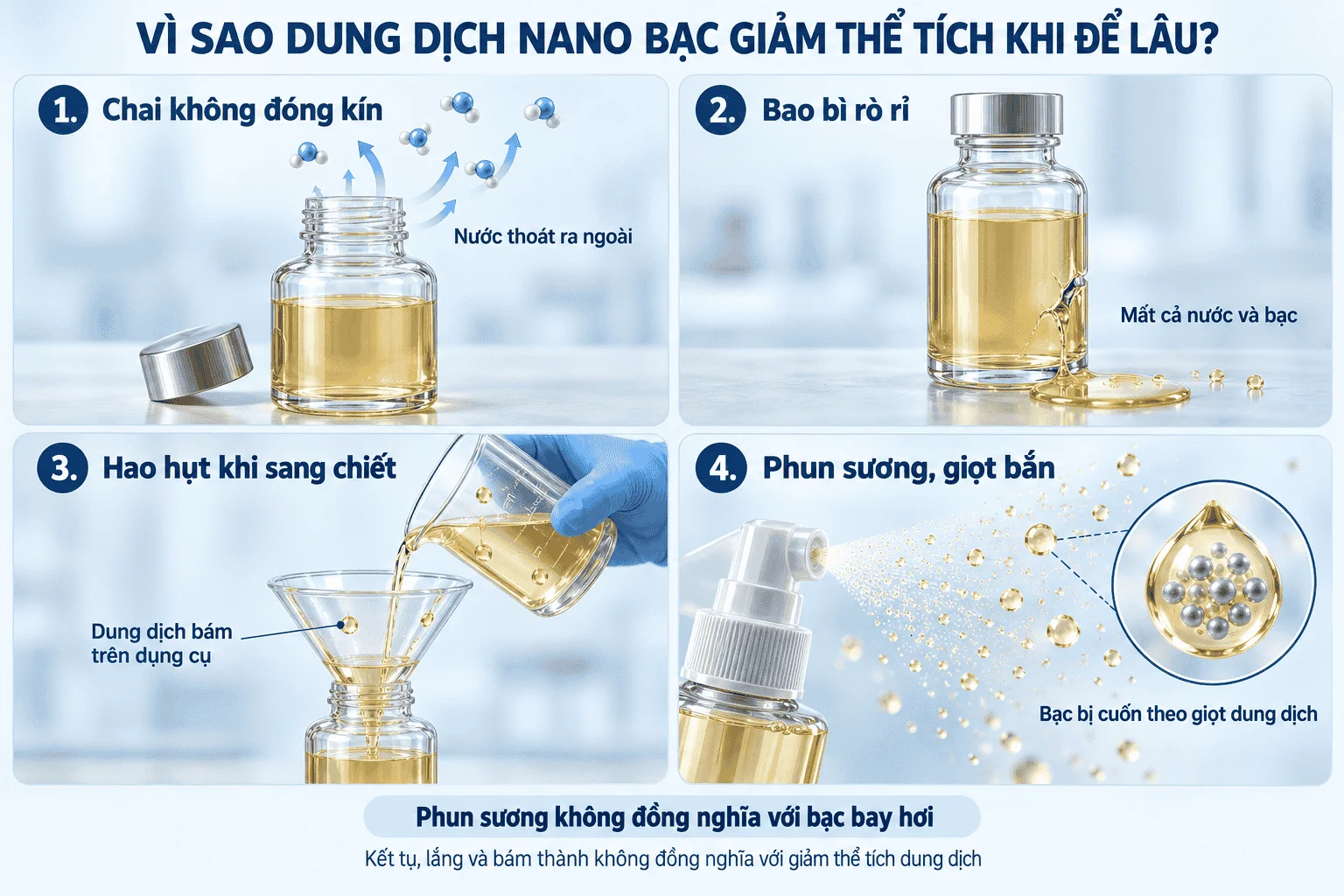 nano bạc có bị bay hơi không