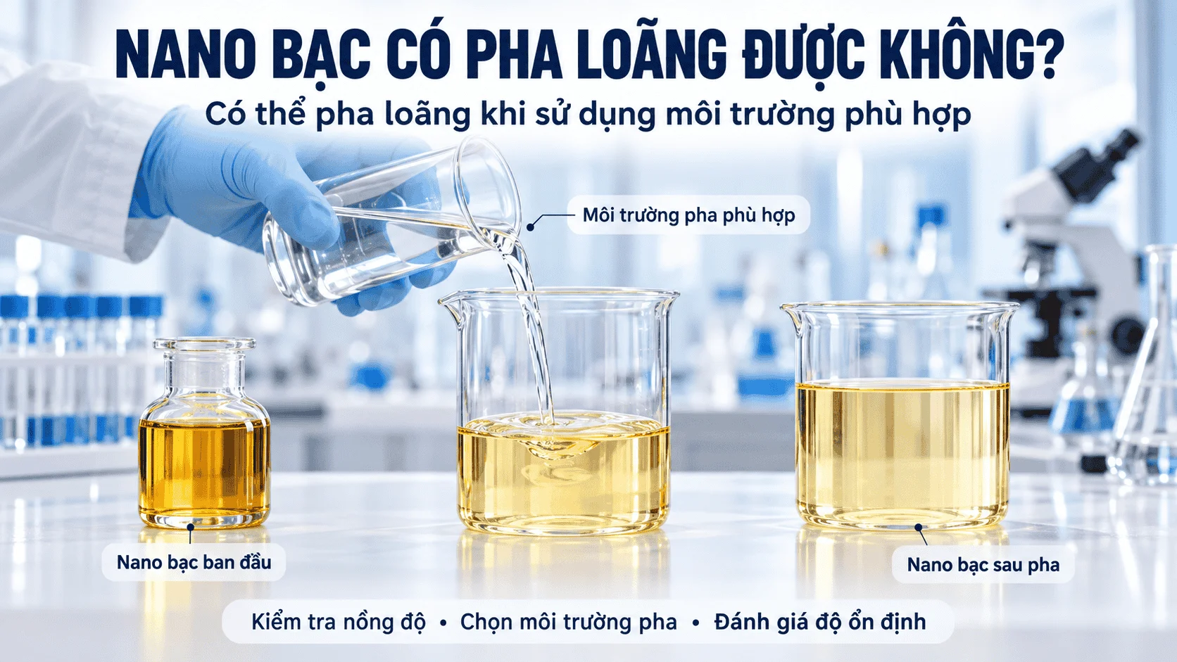 nano bạc pha loãng như thế nào